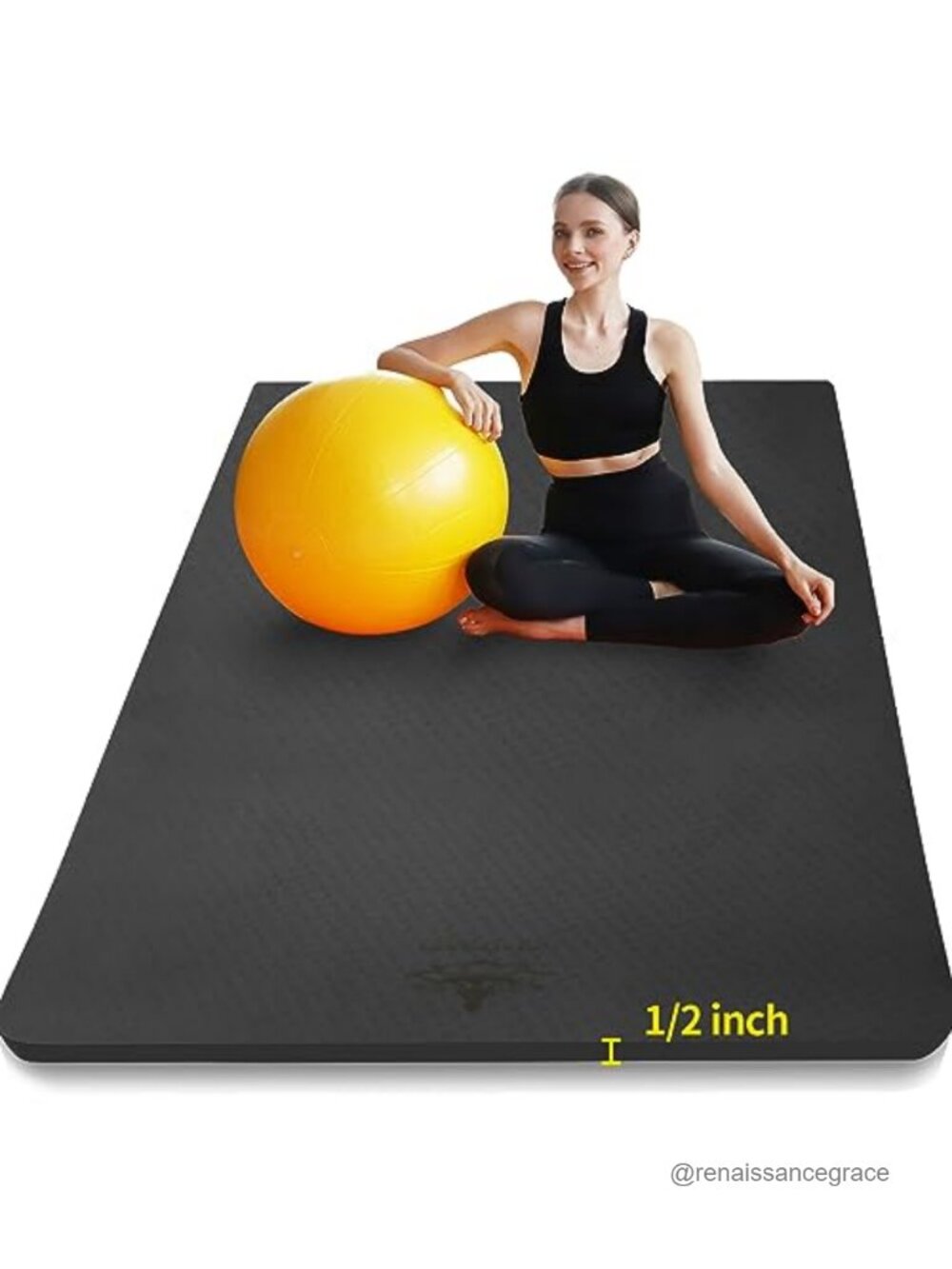 Extra Large TPE Yoga Mat 72x48x0.5 Non-Slip Exercise Mat